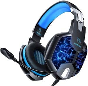 YINSAN Cascos Gaming para PS4/PS5/PC/Xbox One/Switch, Auriculares Gaming,  Micrófono Reducción De Ruido Y Almohadillas De Proteína, Control de  Volumen